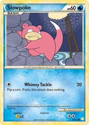 Slowpoke 081/123 - HeartGold SoulSilver Reverse Holofoil