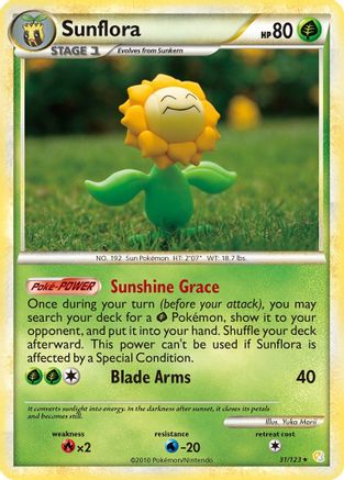Sunflora 031/123 - HeartGold SoulSilver Reverse Holofoil