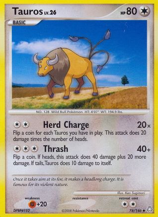 Tauros 074/146 - Legends Awakened Reverse Holofoil