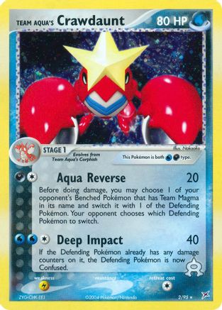 Team Aqua's Crawdaunt 002/95 - Team Magma vs Team Aqua Holofoil