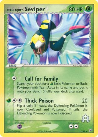 Team Aqua's Seviper 017/95 - Team Magma vs Team Aqua Reverse Holofoil