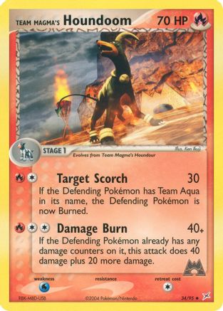 Team Magma's Houndoom 034/95 - Team Magma vs Team Aqua Reverse Holofoil