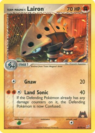Team Magma's Lairon 036/95 - Team Magma vs Team Aqua Reverse Holofoil