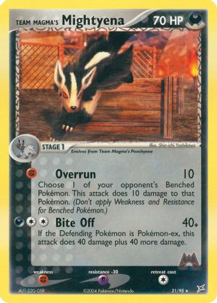 Team Magma's Mightyena 021/95 - Team Magma vs Team Aqua Reverse Holofoil