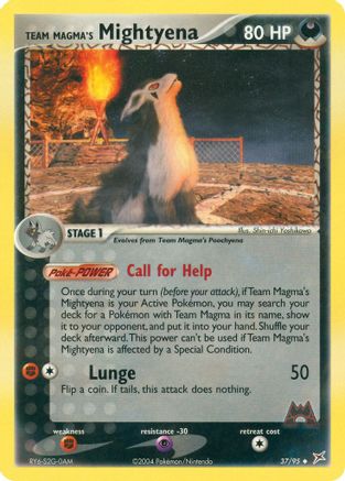 Team Magma's Mightyena 037/95 - Team Magma vs Team Aqua Reverse Holofoil