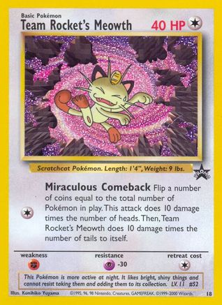 Team Rocket's Meowth 018/53 - WoTC Promo