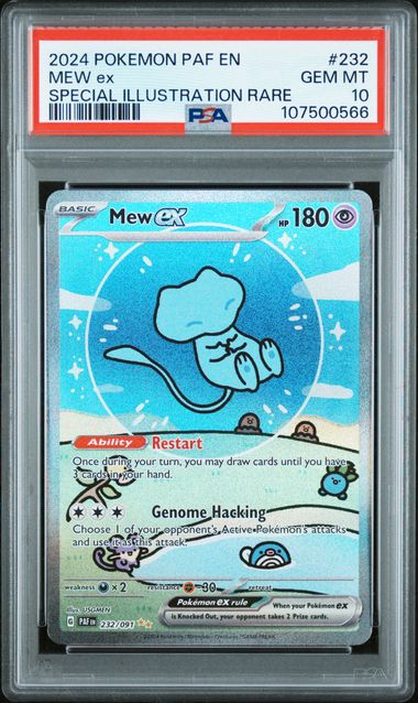 Mew ex SIR Paldean Fates 232/091 PSA 10
