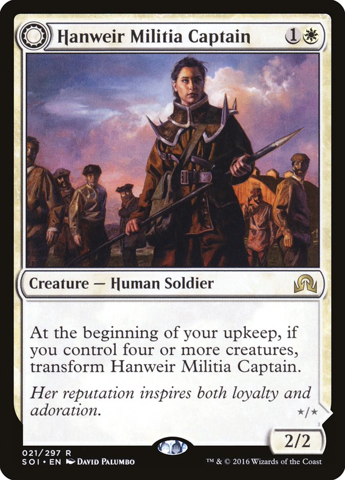 Hanweir Militia Captain // Westvale Cult Leader (SOI-021) - Shadows over Innistrad: (Double Faced Transform) Foil