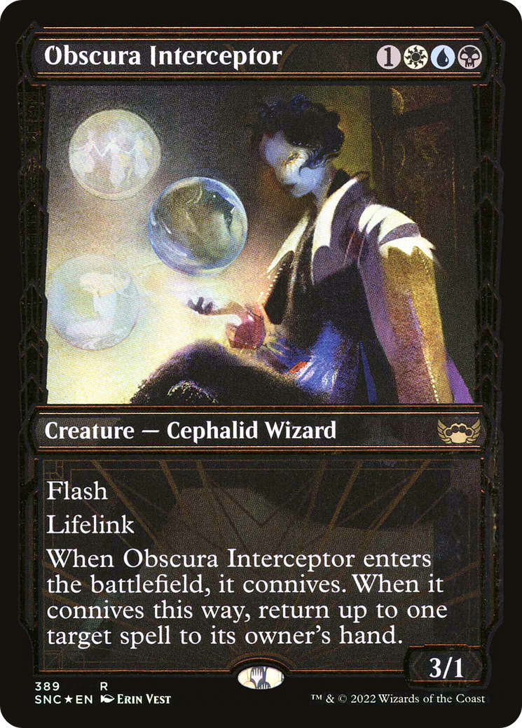 Obscura Interceptor (SNC-389) - Streets of New Capenna: (Showcase) Foil