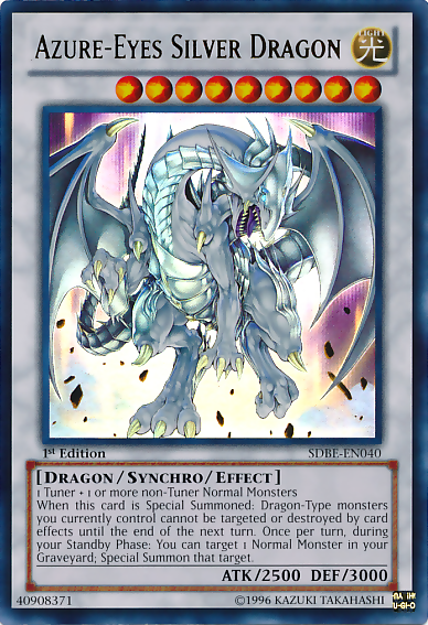 Azure-Eyes Silver Dragon (SDBE-EN040) - Structure Deck: Saga of Blue-Eyes White Dragon 1st Edition