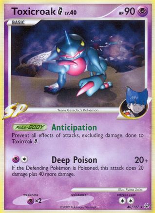 Toxicroak G 040/127 - Platinum Reverse Holofoil