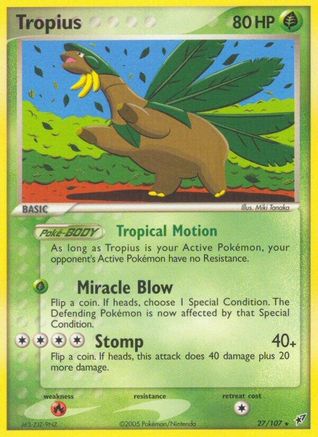 Tropius 027 - Deoxys - Reverse Holofoil