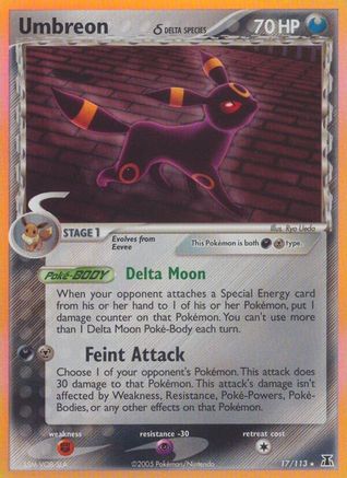 Umbreon (Delta Species) 017/113 - Delta Species Reverse Holofoil