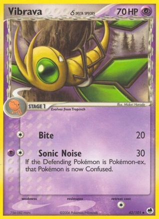 Vibrava (Delta Species) 042/101 - Dragon Frontiers Reverse Holofoil
