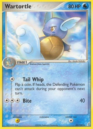 Wartortle 043/100 - Crystal Guardians Reverse Holofoil