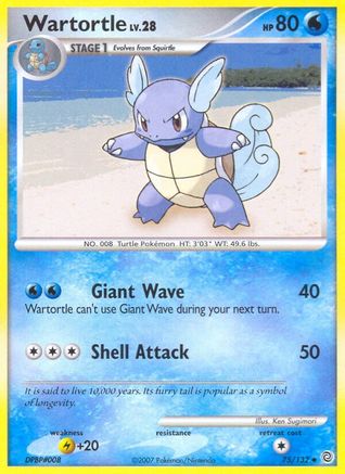 Wartortle 075/132 - Secret Wonders Reverse Holofoil