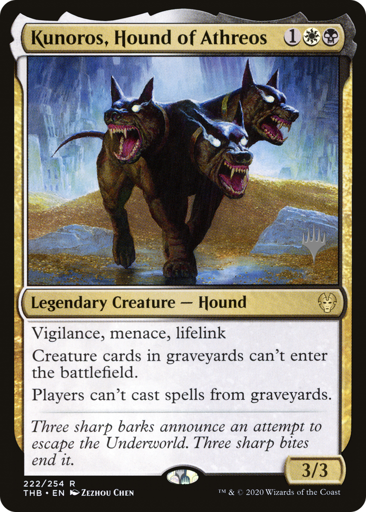 Kunoros, Hound of Athreos (PPTHB-222P) - Theros Beyond Death Promos