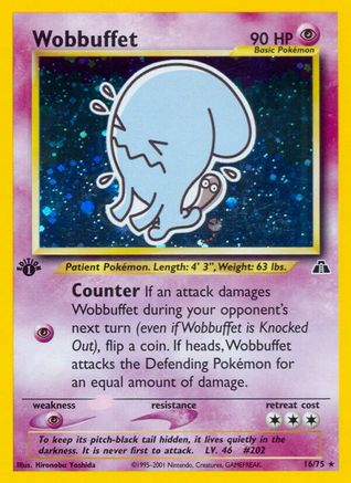 Wobbuffet 016/75 - Neo Discovery 1st Edition Holofoil
