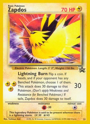 Zapdos 023/53 - WoTC Promo