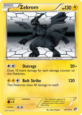 Zekrom 047/114 - Black and White Holofoil