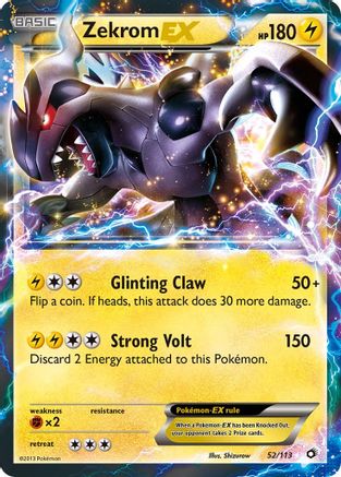 Zekrom EX 052/113 - Legendary Treasures Holofoil