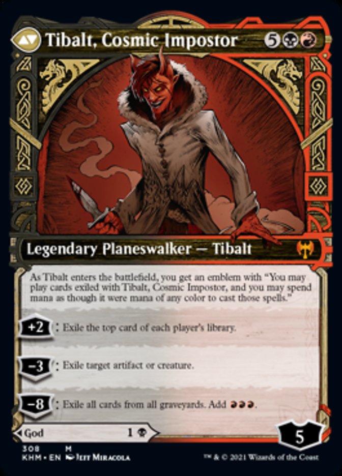Valki, God of Lies // Tibalt, Cosmic Impostor (KHM-308) - Kaldheim: (Showcase) Foil