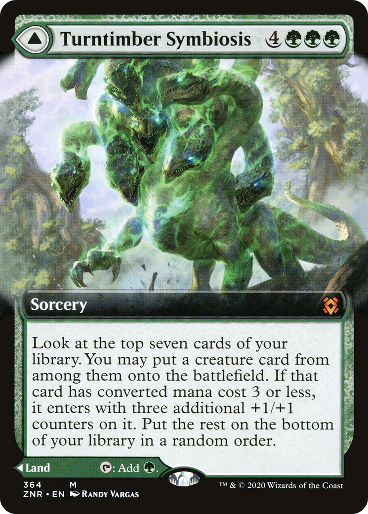 Turntimber Symbiosis // Turntimber, Serpentine Wood (ZNR-364) - Zendikar Rising: (Extended Art) Foil