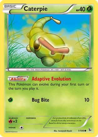 Caterpie 001/106 - XY Flashfire Reverse Holofoil