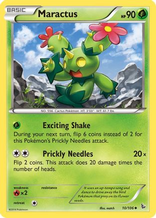 Maractus 010/106 - XY Flashfire Reverse Holofoil