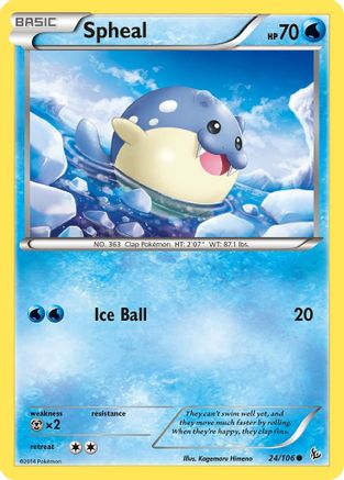 Spheal 024/106 - XY Flashfire Reverse Holofoil