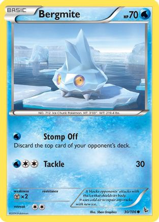 Bergmite 030/106 - XY Flashfire Reverse Holofoil