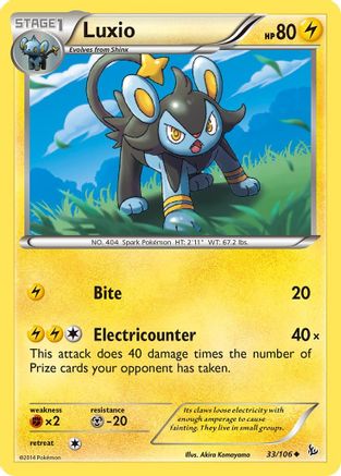 Luxio 033/106 - XY Flashfire Reverse Holofoil
