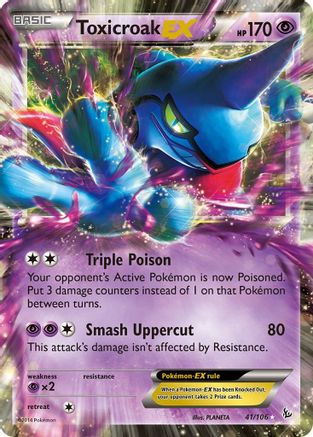 Toxicroak EX 041/106 - XY Flashfire Holofoil