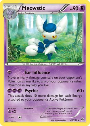 Meowstic 043/106 - XY Flashfire Reverse Holofoil