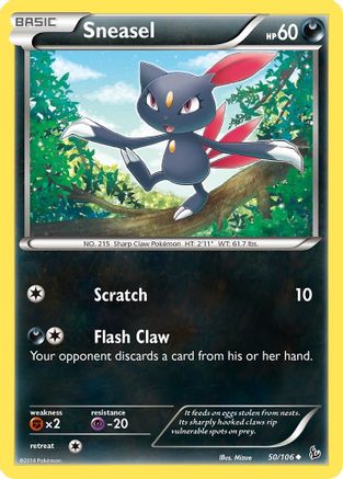 Sneasel 050/106 - XY Flashfire Reverse Holofoil