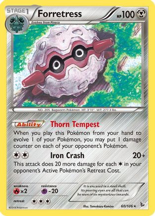 Forretress 060/106 - XY Flashfire Reverse Holofoil