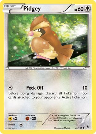 Pidgey 075/106 - XY Flashfire Reverse Holofoil