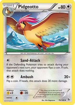 Pidgeotto 076/106 - XY Flashfire Reverse Holofoil