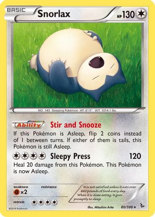 Snorlax 080/106 - XY Flashfire