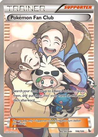 Pokemon Fan Club (Full Art) 106/106 - XY Flashfire Holofoil