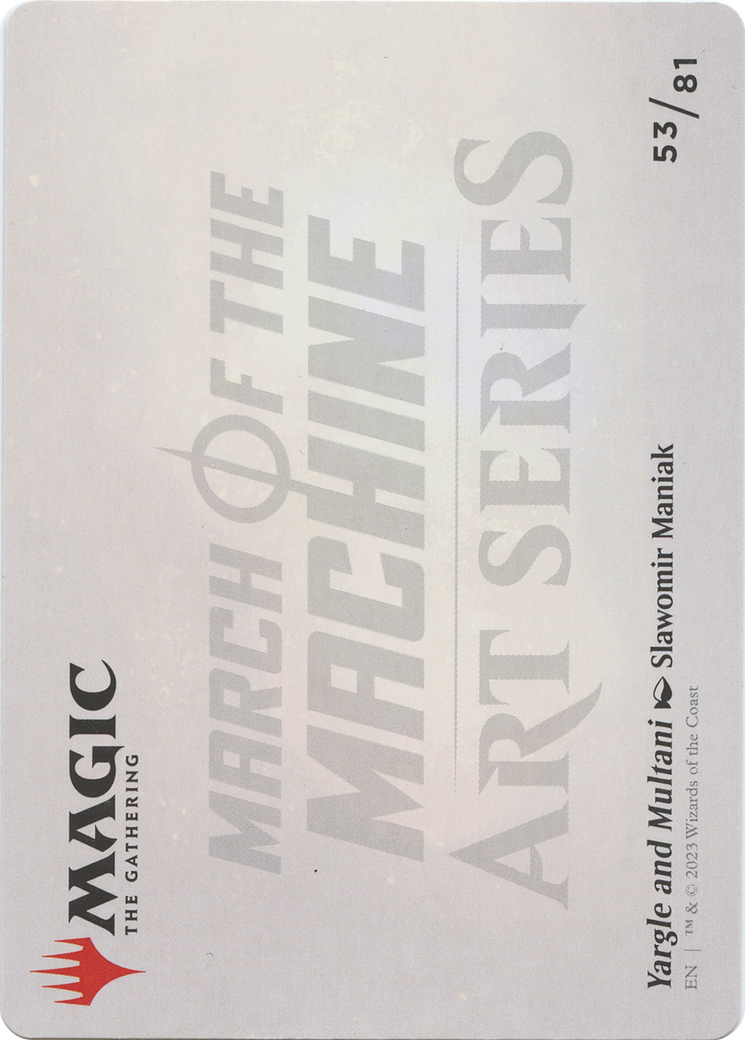 Yargle and Multani // Yargle and Multani (AMOM-053) - March of the Machine Art Series (Borderless) Foil