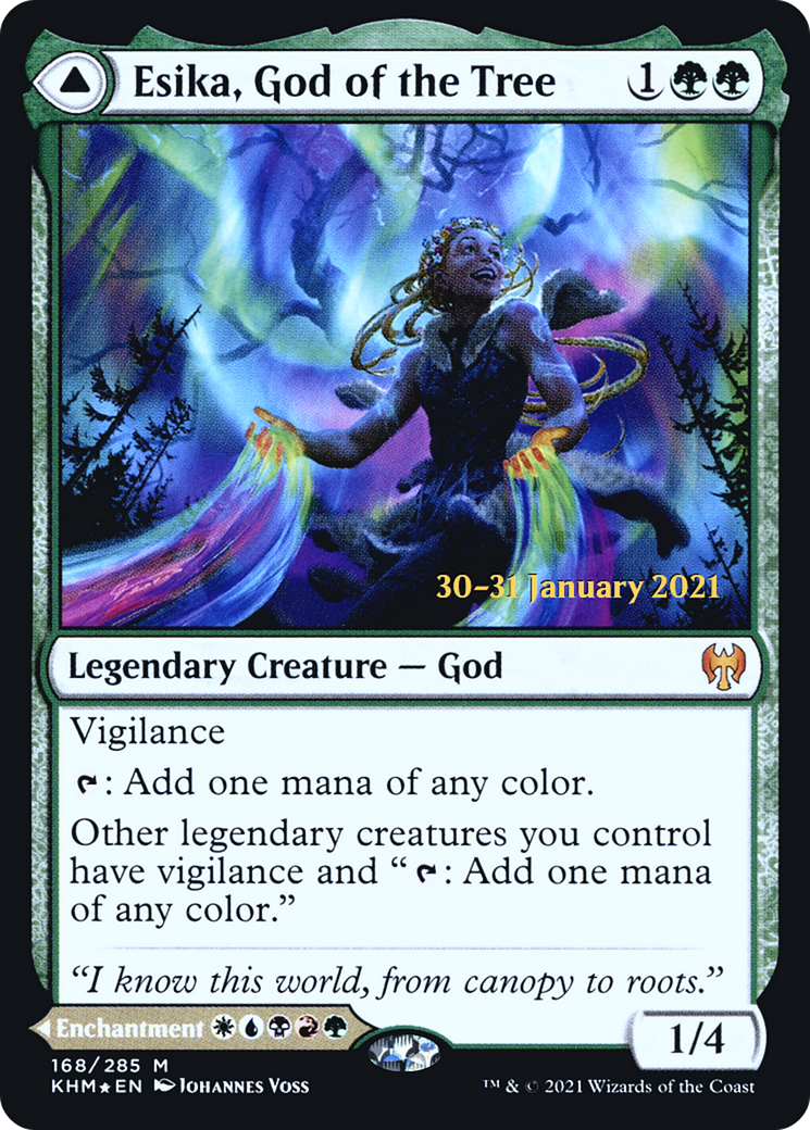 Esika, God of the Tree // The Prismatic Bridge (PRE-168S) - Kaldheim Promos Foil