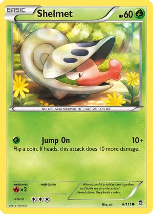 Shelmet 008/111 - XY Furious Fists Reverse Holofoil