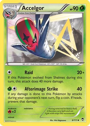 Accelgor 009/111 - XY Furious Fists Reverse Holofoil