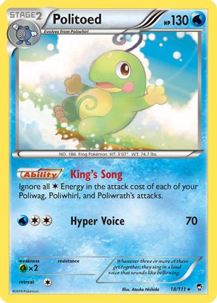Politoed 018/111 - XY Furious Fists Reverse Holofoil
