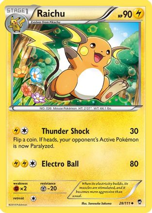 Raichu 028/111 - XY Furious Fists