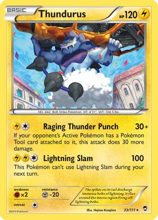 Thundurus 033/111 - XY Furious Fists Reverse Holofoil
