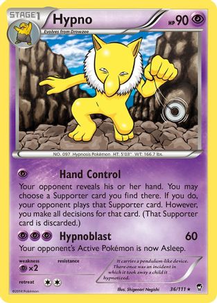 Hypno 036/111 - XY Furious Fists Reverse Holofoil