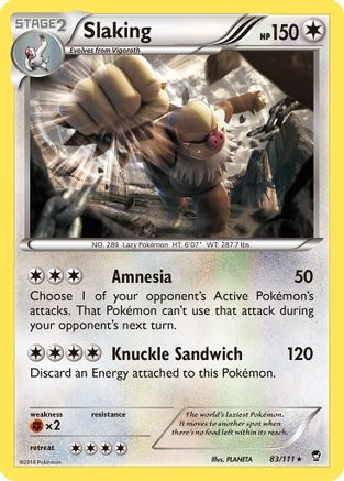 Slaking 083/111 - XY Furious Fists Reverse Holofoil