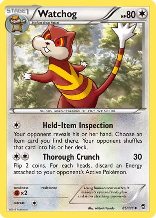 Watchog 085/111 - XY Furious Fists